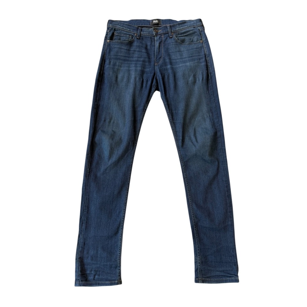 Paige Lennox Slim Fit Mens Jeans 33 Dark Indigo Mattix‎ Wash M653765-4619